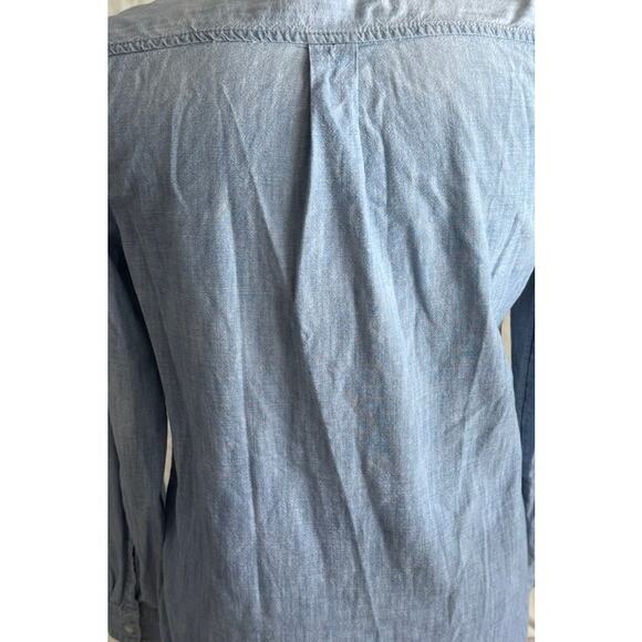 GAP Outlet XS Blue Chambray Button Pullover Shirt - Picture 6 of 8